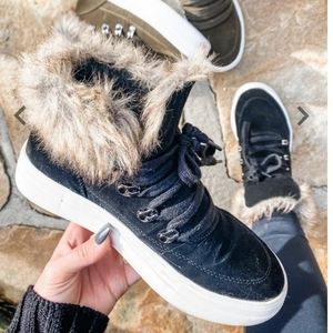 Soda Fur Lined High-Top Sneakers